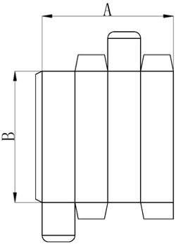 Схема коробки с одной точкой склейки