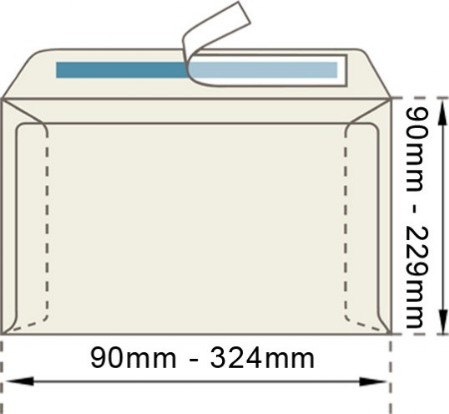 Размер производимого конверта