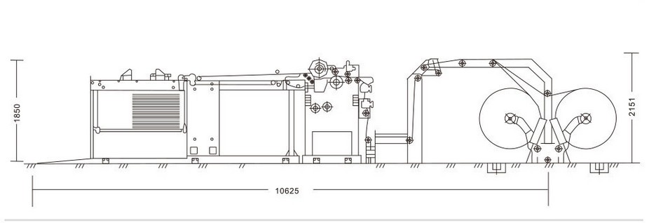 Схема сервоприводной листорезальной машины СM-1400 с двух ролей