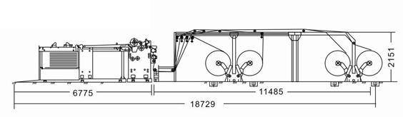 Схема сервоприводной листорезальной машины СM-1400 с четырех ролей