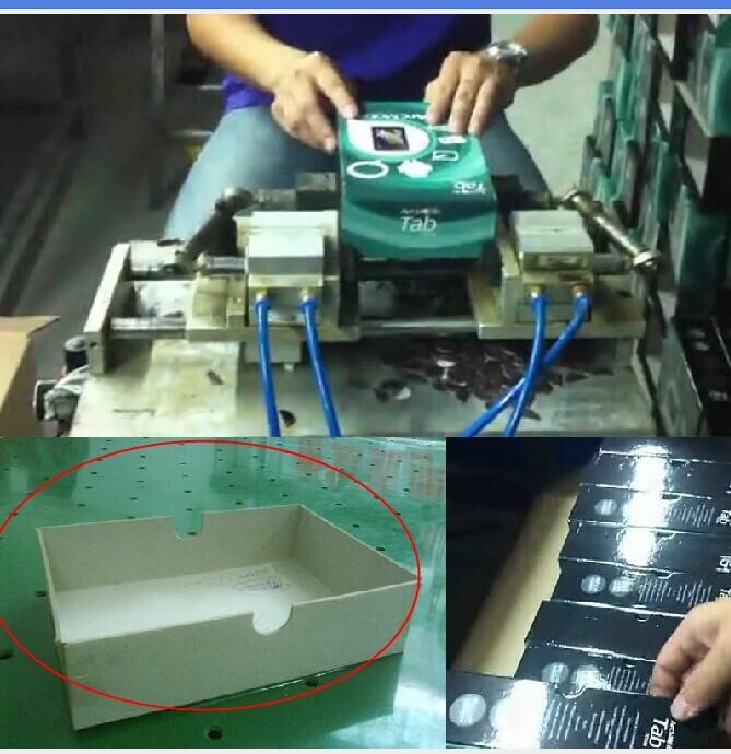 Полуавтоматическая машина для высечки полукруглых отверстий в коробках